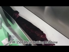 कन्वेयर बेल्ट आउटलेट के साथ औद्योगिक गोमांस स्किनी मांस स्लाइसर