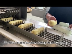 नया डिज़ाइन 6-ब्लेड ऑटो बैंडसॉ कटिंग फ्रोजन कॉर्न मशीन छह-कट सिस्टम के साथ